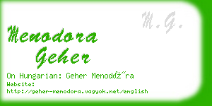 menodora geher business card